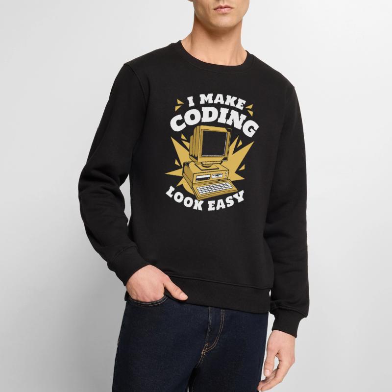 I Make Coding Look Easy Developer Coder Männer Premium Bio Pullover