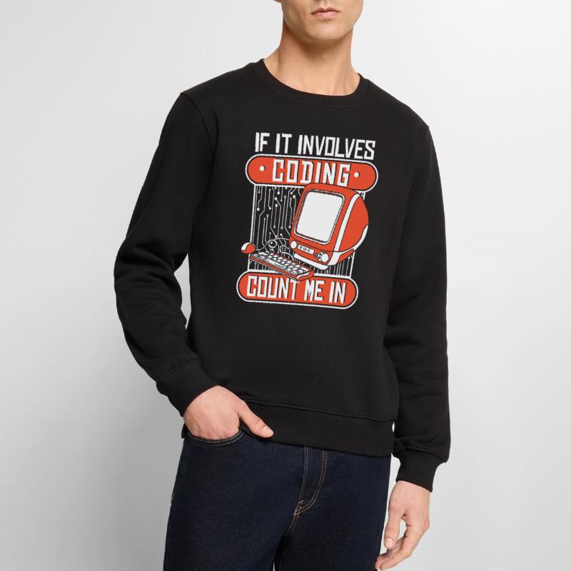 If It Involves Coding Count Me In Developer Männer Premium Bio Pullover