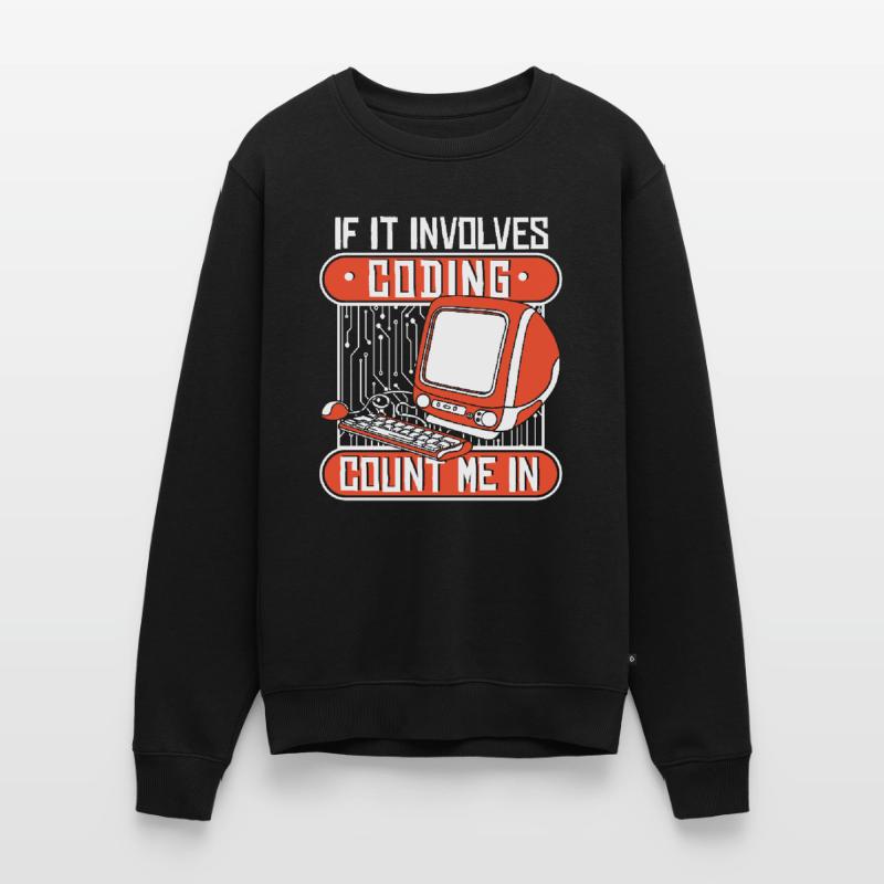 If It Involves Coding Count Me In Developer Männer Premium Bio Pullover