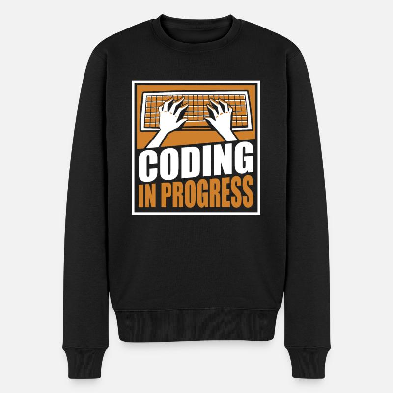 Coding In Progress Softwareingenieur Developer - Männer Premium Bio Pullover - Schwarz
