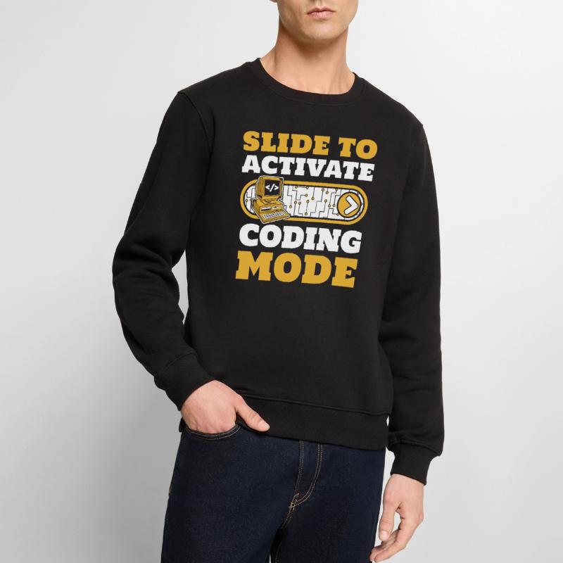 Slide To Activate Coding Mode Developer Coder Männer Premium Bio Pullover