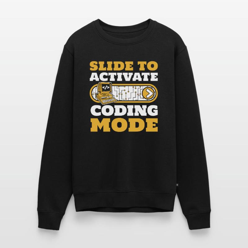 Slide To Activate Coding Mode Developer Coder Männer Premium Bio Pullover