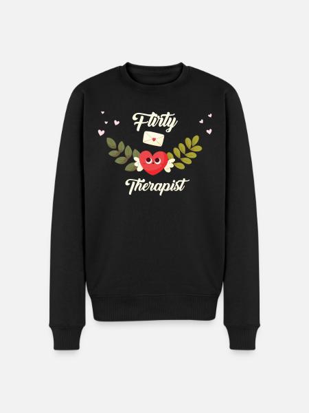 Flirty Therapist - Men's Premium Organic Jumper - black