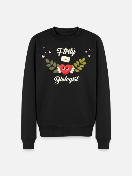 Flirty Biologist - Men's Premium Organic Jumper - black