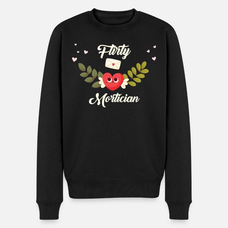 Flirty Leichenbestatter - Männer Premium Bio Pullover - Schwarz