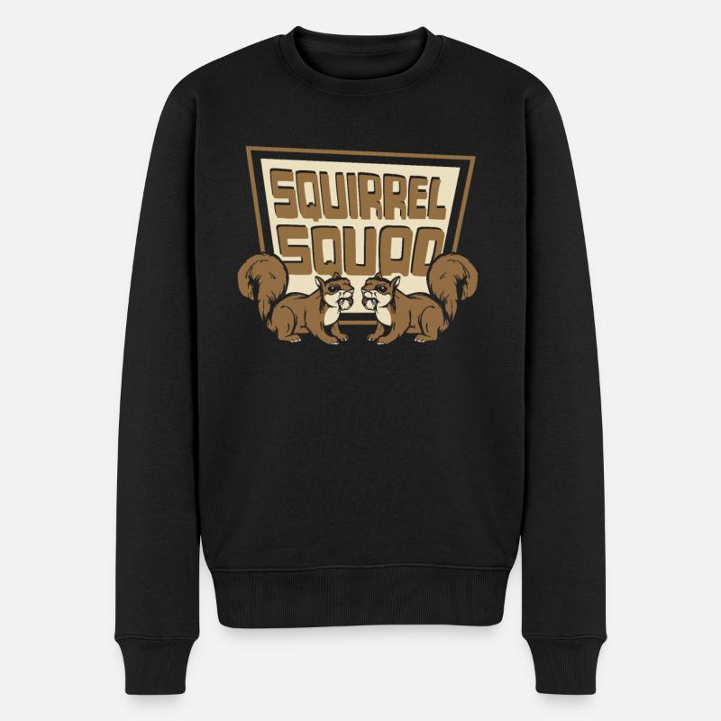 Squirrel Squad Squirrel Fuchshörnchen Eichhörnchen - Men's Premium Organic Jumper - black