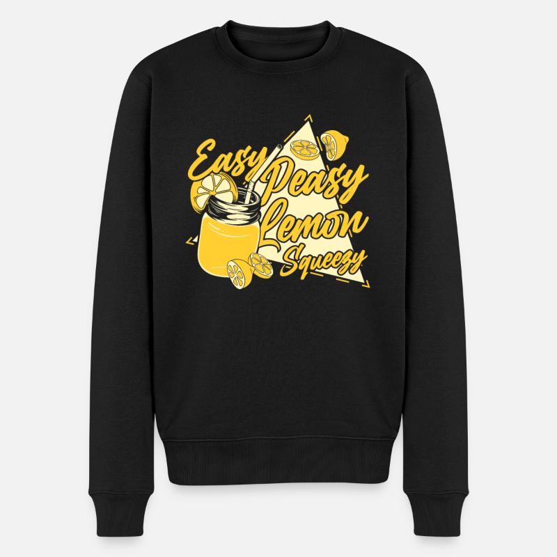 Easy Peasy Lemon Squeezy Limonade Liebhaber - Männer Premium Bio Pullover - Schwarz