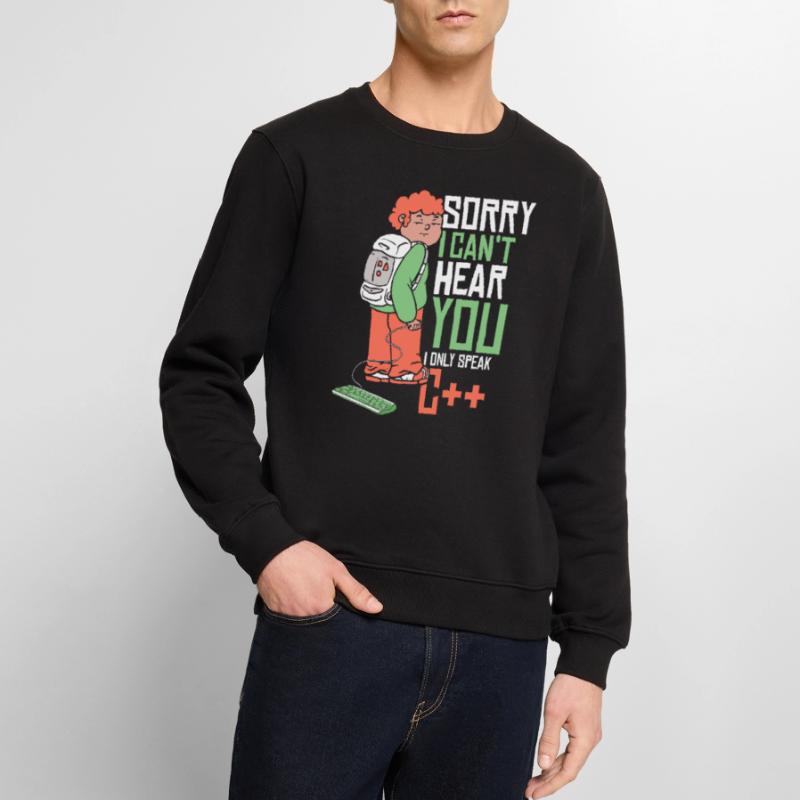 Can't Hear You Only Speak C++ Developer Coder Men's Premium Organic Jumper
