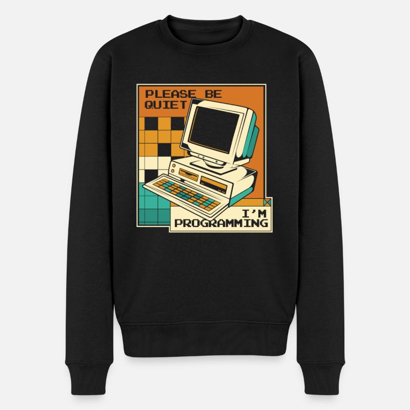 Please Be Quiet Softwareingenieur Developer - Männer Premium Bio Pullover - Schwarz
