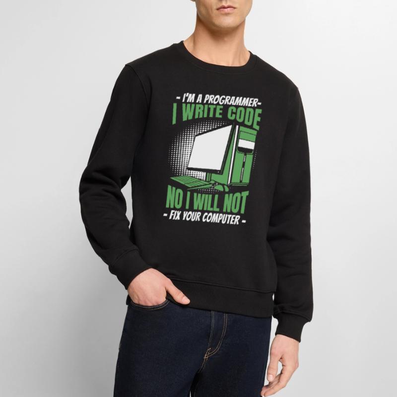 No I Will Not Fix Your Computer Developer Männer Premium Bio Pullover