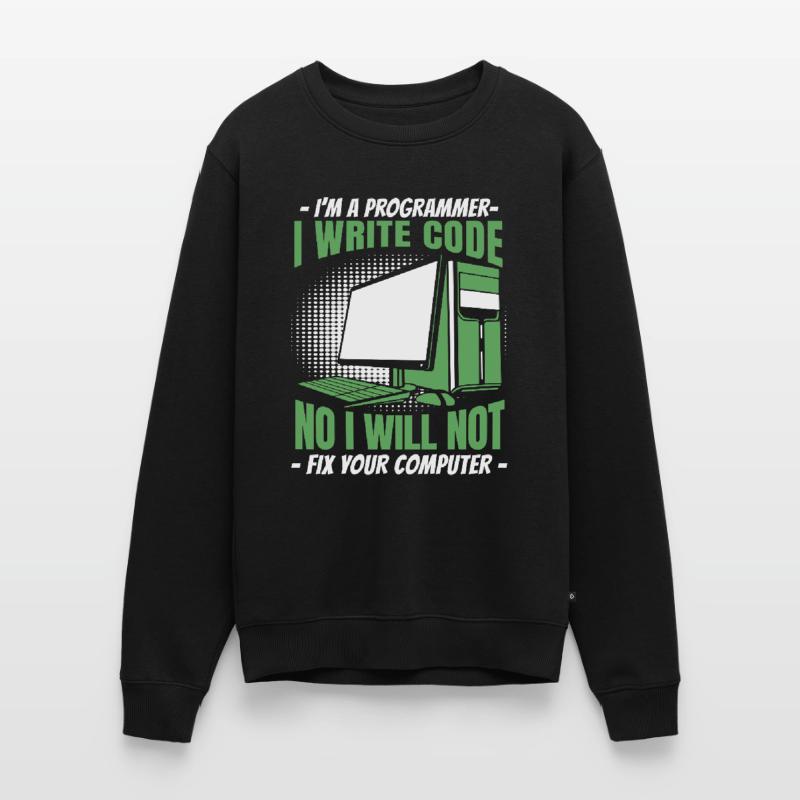 No I Will Not Fix Your Computer Developer Männer Premium Bio Pullover