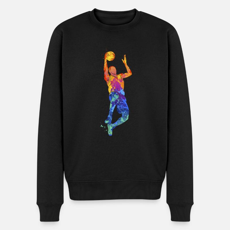 basket-ball basketteur basketteur basketteur - Pull Premium bio Homme - noir