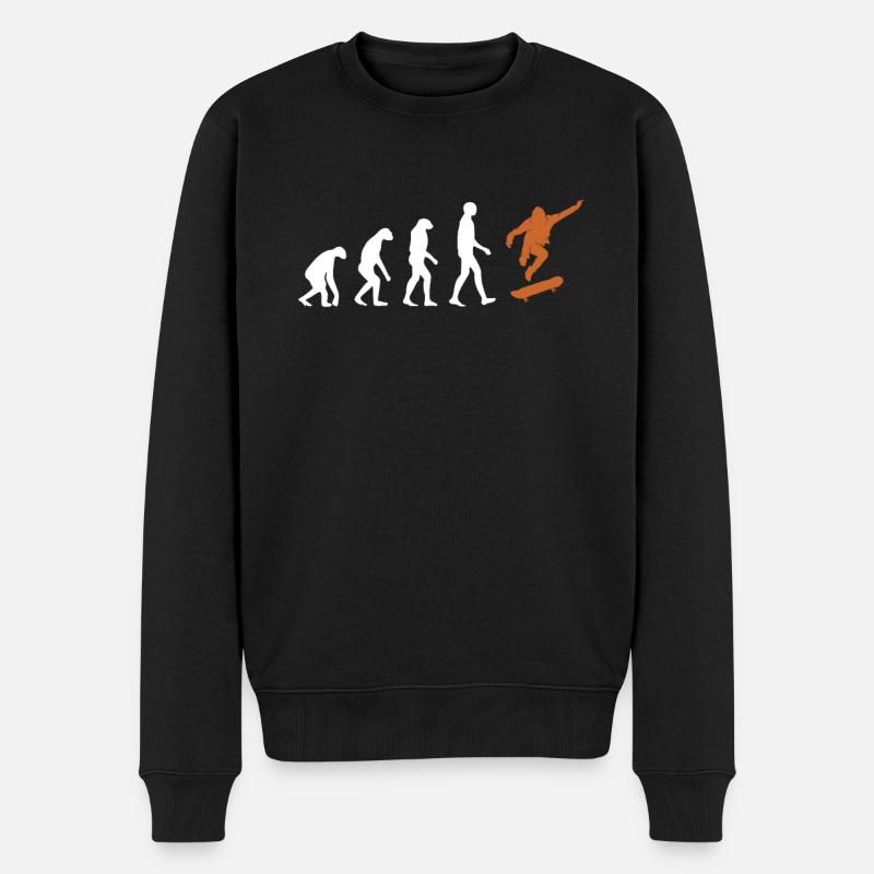 Skateboard Evolution Skatepark Skatergirl Skater - Pull Premium bio Homme - noir