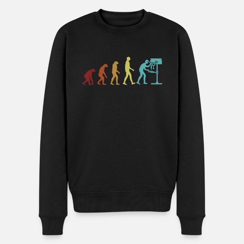 Carpenter Evolution Schreiner Holzmechaniker - Männer Premium Bio Pullover - Schwarz