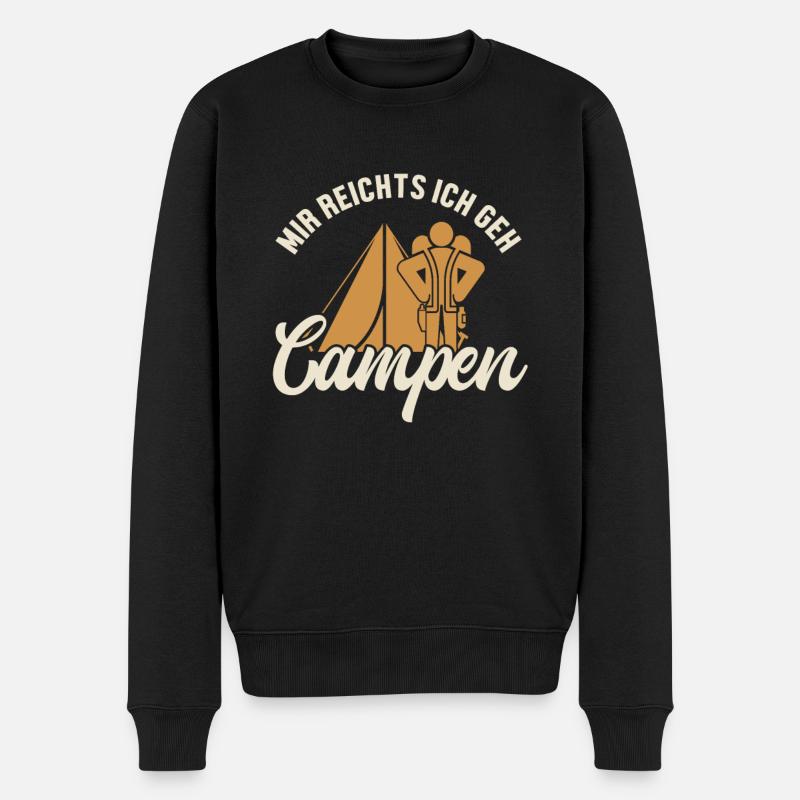 Mir reichts ich geh Campen Glamping Campingplatz - Männer Premium Bio Pullover - Schwarz