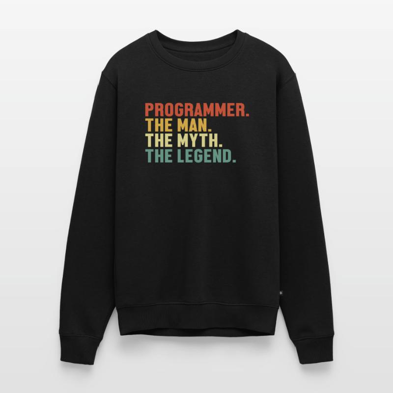 Programmer Man Myth Legend Developer Coder Men's Premium Organic Jumper