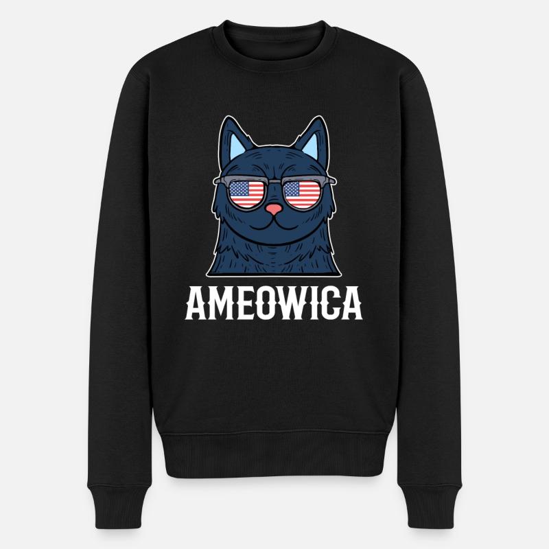Ameowica chaton, chat domestique, minou - Pull Premium bio Homme - noir