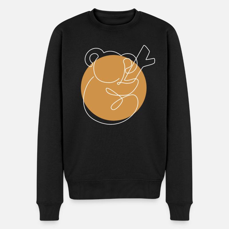 Lineart Koalabear Eucalyptus Phascolarctos - Pull Premium bio Homme - noir