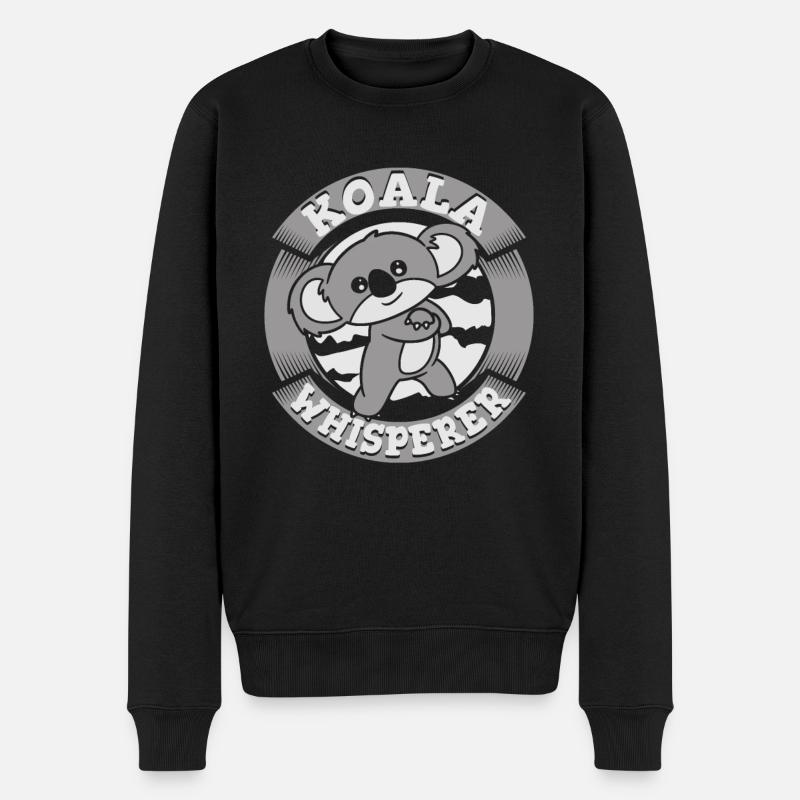Koala-Flüsterer Koalabär Phascolarctos cinereus - Männer Premium Bio Pullover - Schwarz