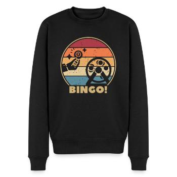 Retro Caller Daubers Amateur de bingo professionnel - Pull Premium bio Homme - noir - Devant - Nico (187cm)