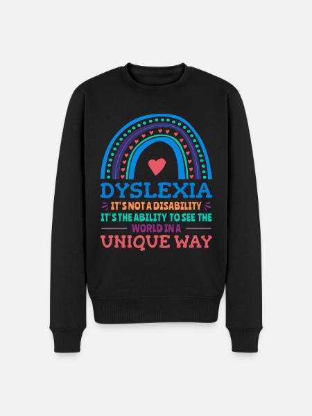Dyslexia Awareness Dyslexic - Men's Premium Organic Jumper - black