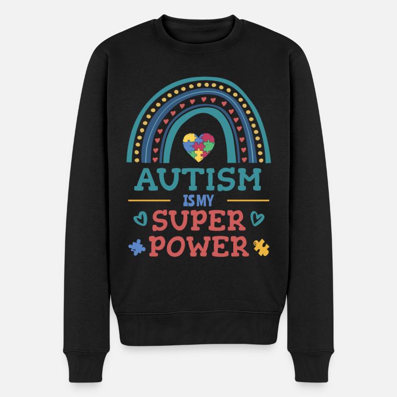 L’autisme est mon superpouvoir - Pull Premium bio Homme - noir