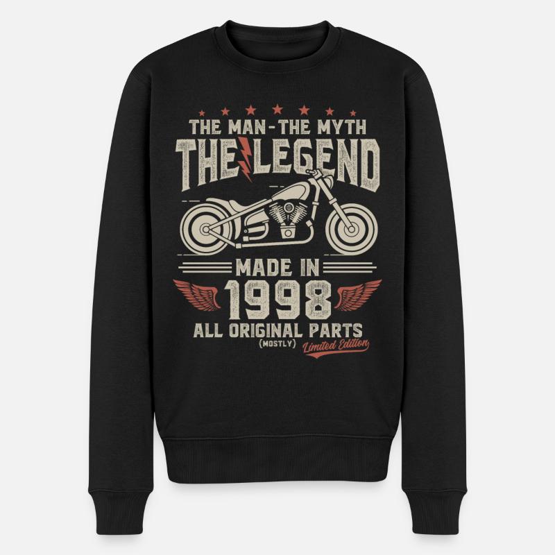 1998 Vintage Man Myth Legend Moto - Pull Premium bio Homme - noir