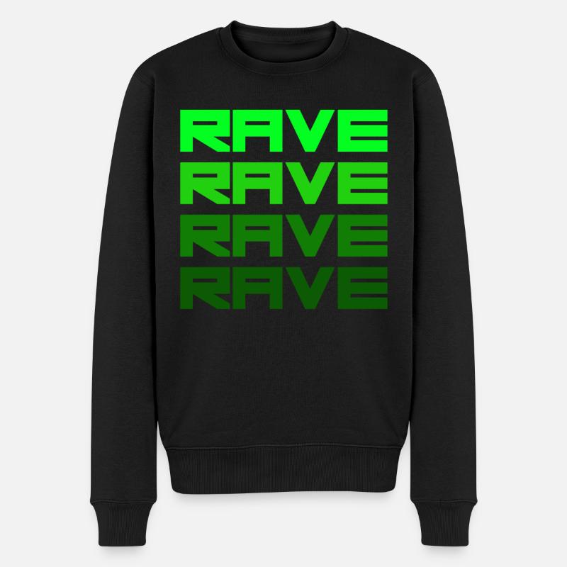 Vert rave - Pull Premium bio Homme - noir