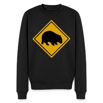 Panneau de signalisation de Wombat Australie - Pull Premium bio Homme - noir - Devant - Nico (187cm)