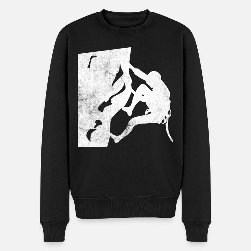 Klettern - Männer Premium Bio Pullover - Schwarz