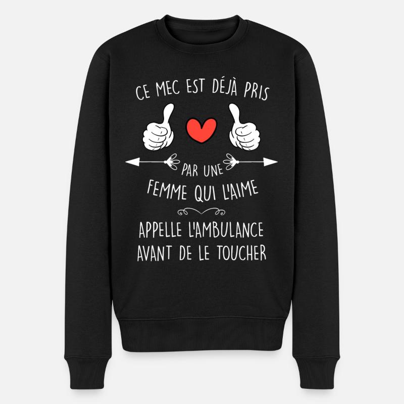 Mec deja pris cadeau homme - Pull Premium bio Homme - noir