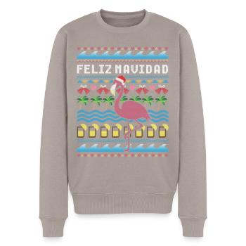 Feliz Navidad Hässliche Weihnachten - Männer Premium Bio Pullover - Taupe - Vorne - Nico (187cm)