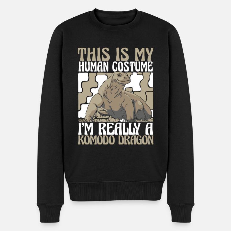 Komodowaran Tier Komodo Dragon Komodowarane - Männer Premium Bio Pullover - Schwarz