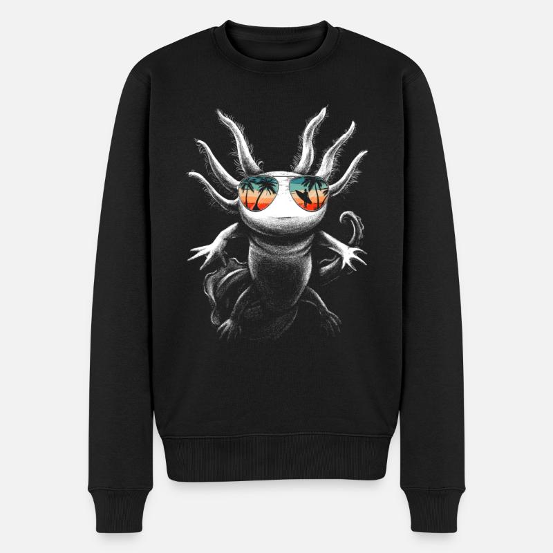 Poisson Axolotl - Pull Premium bio Homme - noir