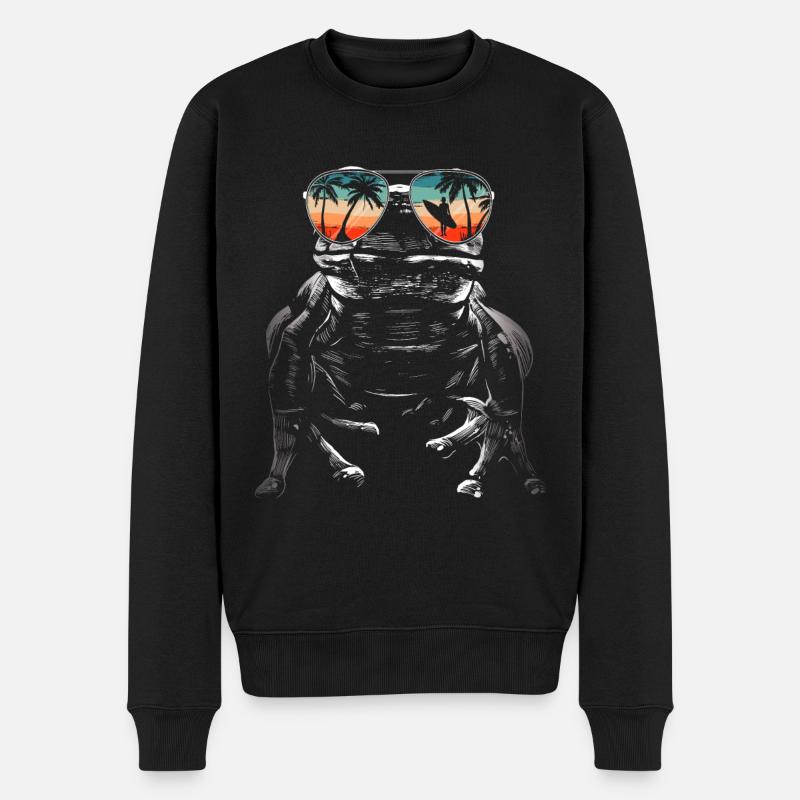 Frog Toad - Men's Premium Organic Jumper - black