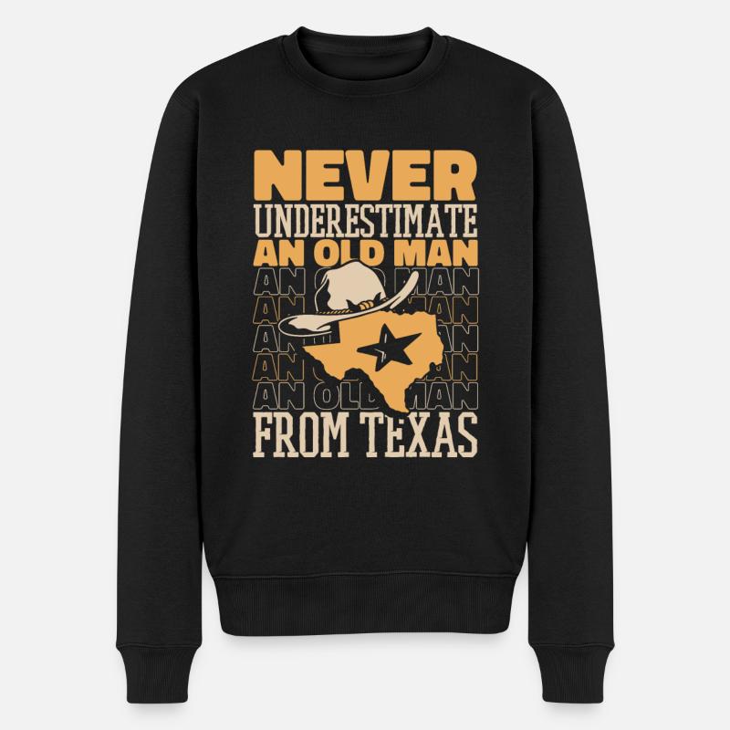 Texas State Texans Texas - Men's Premium Organic Jumper - black