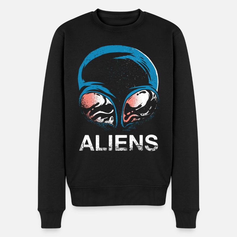 Alien UFO Aliens Außerirdischer - Pull Premium bio Homme - noir