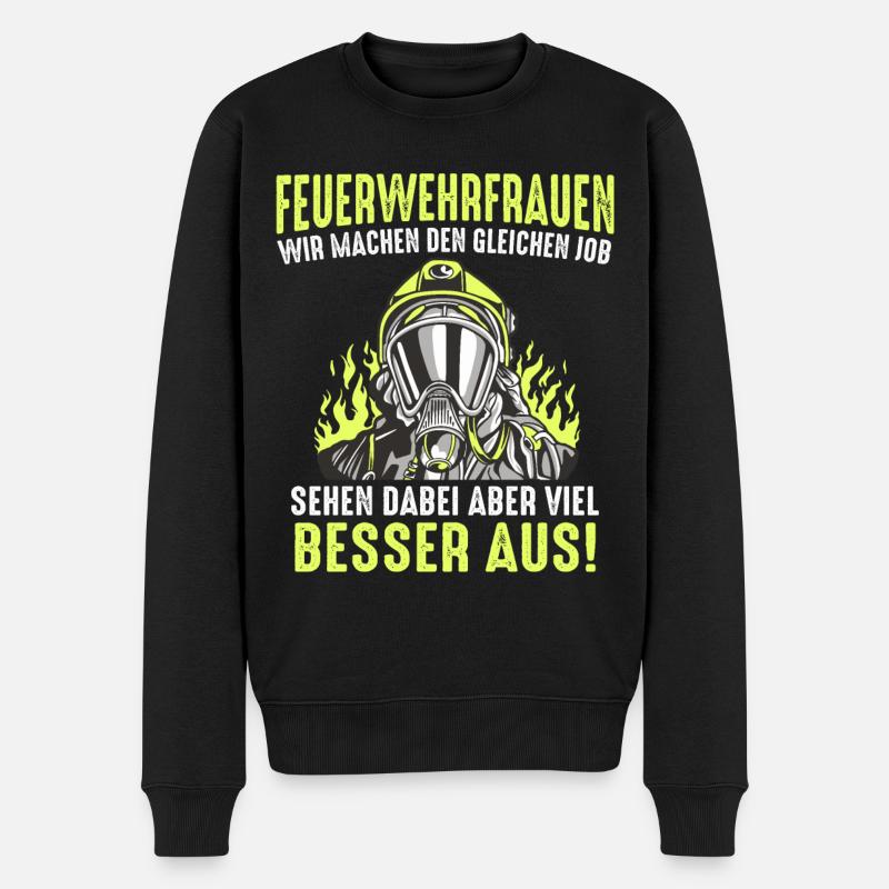 Feuerwehr Freiwillige Feuerwehr - Männer Premium Bio Pullover - Schwarz