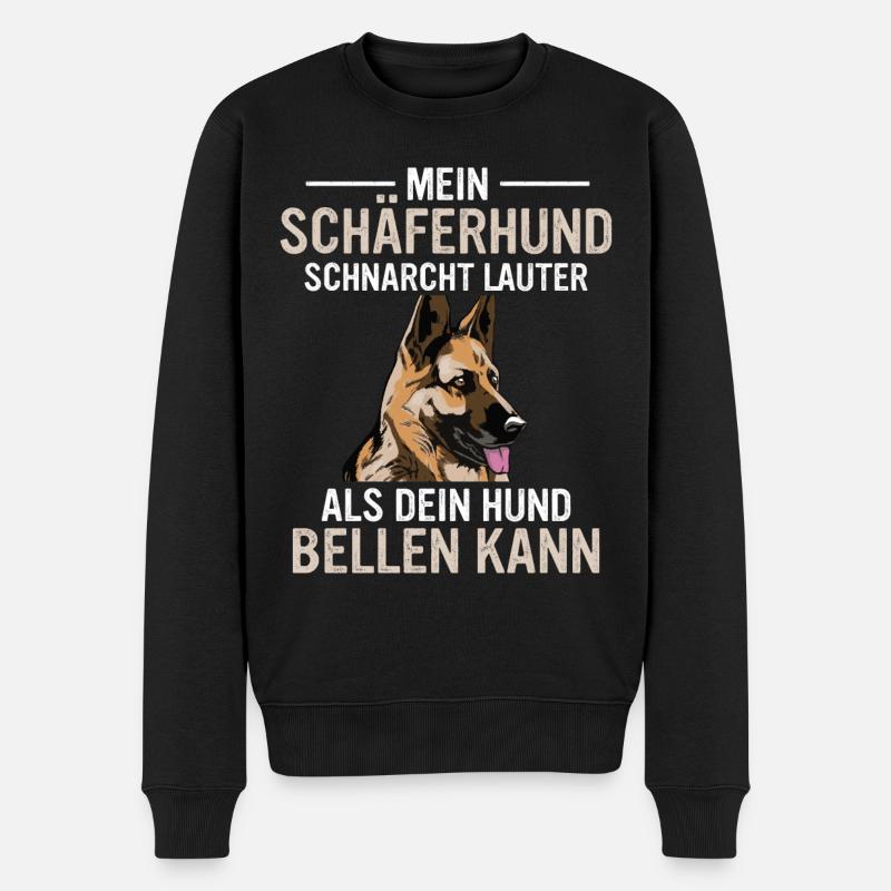 Deutscher Schäferhund Hund - Männer Premium Bio Pullover - Schwarz