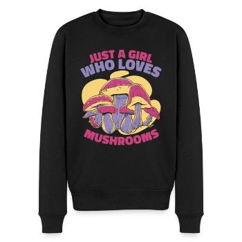 Pilz Pilze Funghi Champignon - Männer Premium Bio Pullover - Schwarz - Vorne - Nico (187cm)