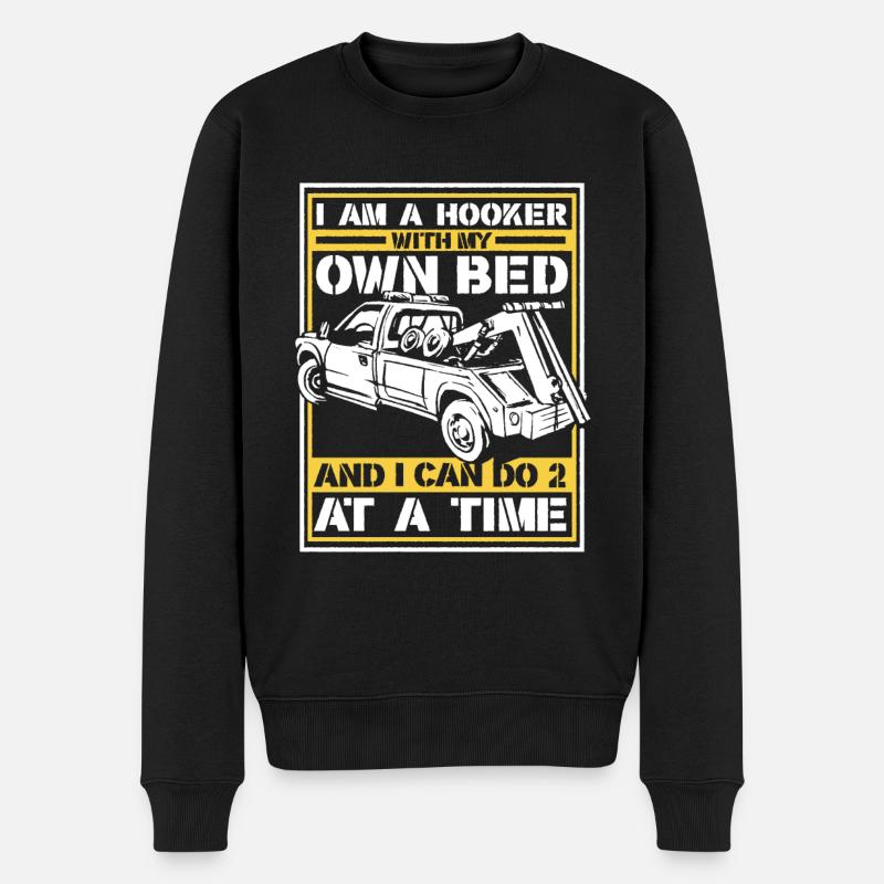 Abschleppwagen Truck Abschlepper - Männer Premium Bio Pullover - Schwarz