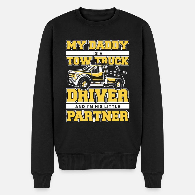Abschleppwagen Truck Abschlepper - Männer Premium Bio Pullover - Schwarz