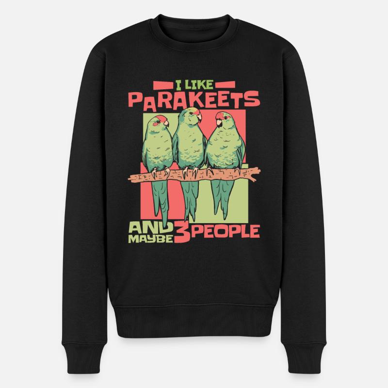 Perruche Budgerigar Oiseau Animal - Pull Premium bio Homme - noir