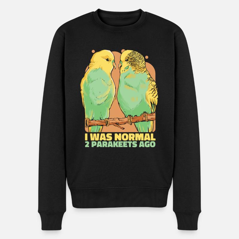 Perruche Budgerigar Oiseau Animal - Pull Premium bio Homme - noir
