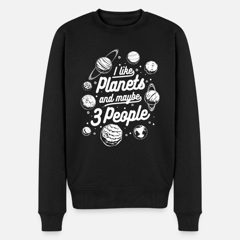 Planet Solar System Astronomy Space - Men's Premium Organic Jumper - black