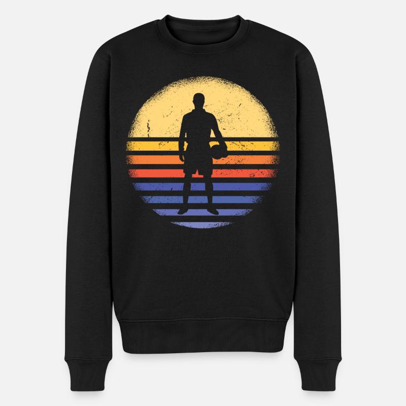 Sport Retro Sunset Soccer - Pull Premium bio Homme - noir