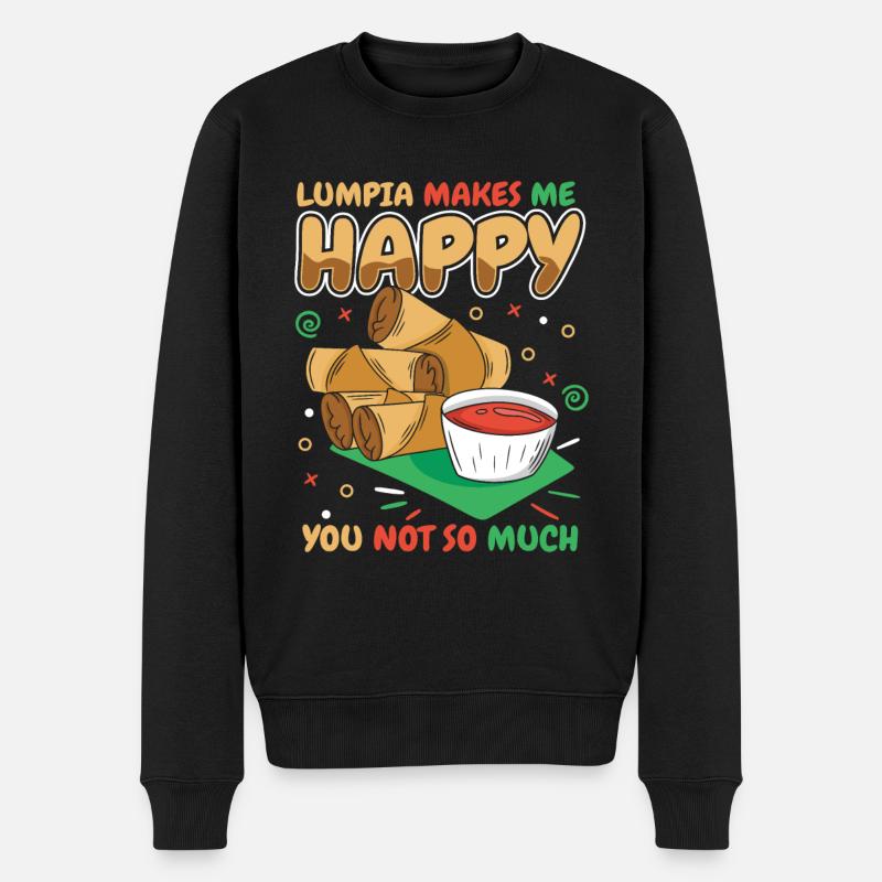 Lumpia Philippinen philippinisches Essen - Männer Premium Bio Pullover - Schwarz