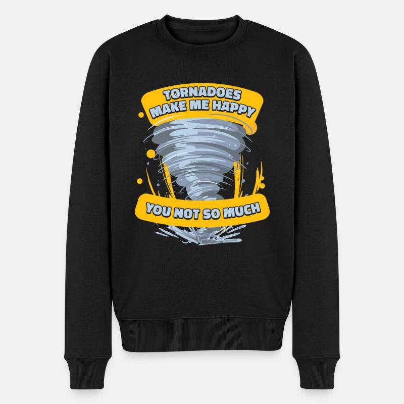 Météorologue de tempête de chasse à la tornade - Pull Premium bio Homme - noir