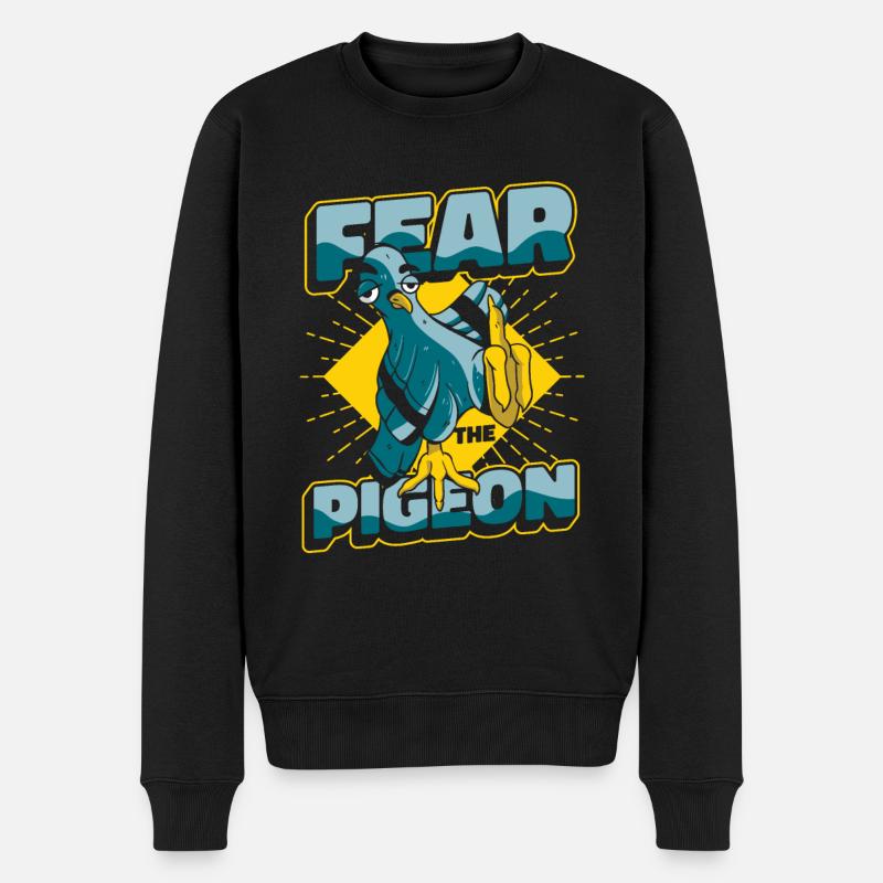 Pigeon Pigeons Animal Oiseau - Pull Premium bio Homme - noir