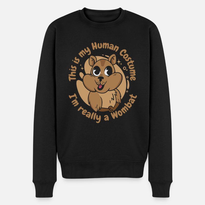 Wombat Animal Australie Womabts - Pull Premium bio Homme - noir